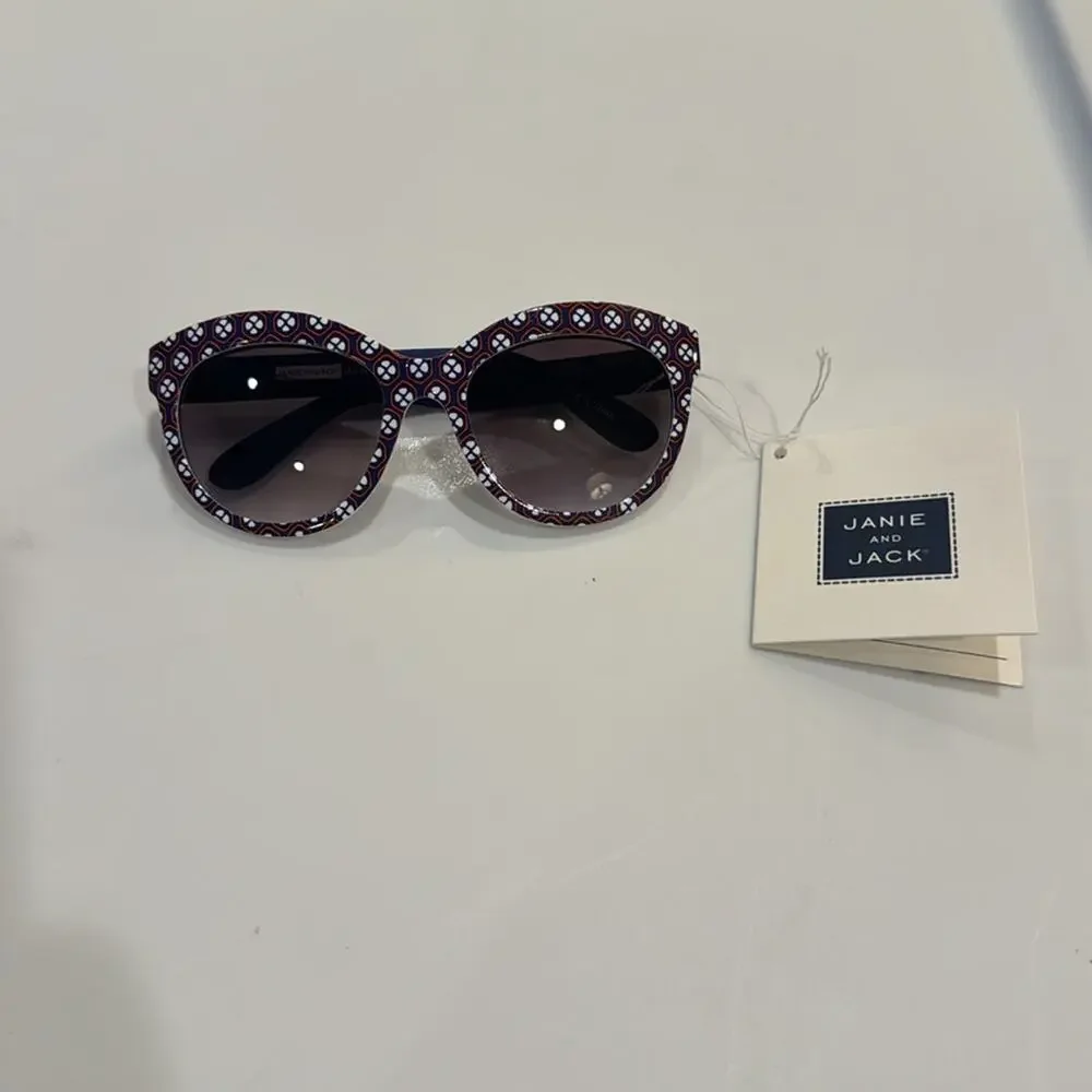 Janie and Jack Mosaic Geo Print Cat Eyes Sunglasses Size 0-2Y